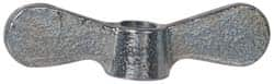 Value Collection - 3/8-16 UNC, Uncoated, Steel Standard Wing Nut - Grade 1015-1025, 2-1/2" Wing Span, 0.69" Wing Span, 9/16" Base Diam - Benchmark Tooling