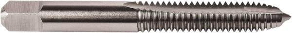 Union Butterfield - 3/8-24 UNF, 3 Flute, TiN Finish, High Speed Steel Spiral Point Tap - Plug Chamfer, Right Hand Thread, 2-15/16" OAL, 1-1/4" Thread Length, 0.381" Shank Diam, 2B/3B Class of Fit, Series TN1585 - Exact Industrial Supply