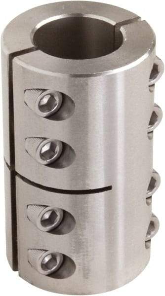 Climax Metal Products - 16mm Inside x 34mm Outside Diam, Two Piece Rigid Coupling without Keyway - 50mm Long - Benchmark Tooling