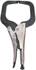 Proto - 11" OAL C-Clamp Locking Pliers - 15/32" Jaw Width, 3-45/64" Jaw Depth, Steel Handle - Benchmark Tooling