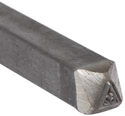 Made in USA - 3/16 Inch Character Size, 62 within a Triangle, Code Stamp - Steel - Benchmark Tooling