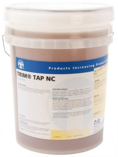 Master Fluid Solutions - Trim Tap NC, 5 Gal Pail Tapping Fluid - Straight Oil, For Broaching, Gear Cutting, Gundrilling, Milling, Reaming, Sawing, Shaving, Threading - Benchmark Tooling