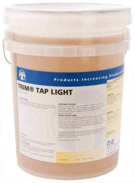 Master Fluid Solutions - Trim Tap Light, 5 Gal Pail Tapping Fluid - Straight Oil, For Broaching, Gear Cutting, Gundrilling, Milling, Reaming, Sawing, Shaving, Threading - Benchmark Tooling