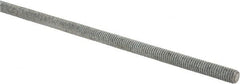 Made in USA - 3/8-16 UNC (Coarse), 2' Long, Low Carbon Steel Threaded Rod - Hot-Dipped Galvanized Finish, Right Hand Thread - Benchmark Tooling