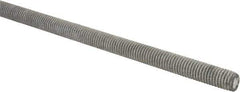 Made in USA - 1/2-13 UNC (Coarse), 2' Long, Low Carbon Steel Threaded Rod - Hot-Dipped Galvanized Finish, Right Hand Thread - Benchmark Tooling