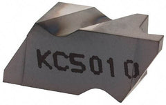 Kennametal - 2041NG Grade KC5010, 1.04mm Cutting Width Carbide Grooving Insert - 1.27mm Max Depth of Cut, Left Hand, 0.09mm Corner Radius, TiAlN Finish - Benchmark Tooling