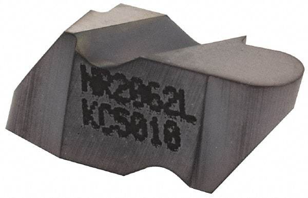 Kennametal - 2062NR Grade KC5010, 3.18mm Cutting Width Carbide Grooving Insert - 2.79mm Max Depth of Cut, Left Hand, 1.59mm Corner Radius, TiAlN Finish - Benchmark Tooling