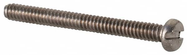 Value Collection - M1.6x0.35 Metric Coarse, 16mm Length Under Head Slotted Drive Machine Screw - Fillister Head, Grade 18-8 & A2 Stainless Steel, Uncoated, Without Washer - Benchmark Tooling