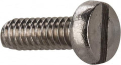Value Collection - M2x0.40 Metric Coarse, 6mm Length Under Head Slotted Drive Machine Screw - Fillister Head, Grade 18-8 & A2 Stainless Steel, Uncoated, Without Washer - Benchmark Tooling