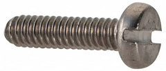 Value Collection - M2x0.40 Metric Coarse, 8mm Length Under Head Slotted Drive Machine Screw - Fillister Head, Grade 18-8 & A2 Stainless Steel, Uncoated, Without Washer - Benchmark Tooling