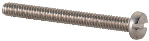 Value Collection - M2x0.40 Metric Coarse, 20mm Length Under Head Slotted Drive Machine Screw - Fillister Head, Grade 18-8 & A2 Stainless Steel, Uncoated, Without Washer - Benchmark Tooling