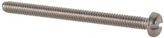 Value Collection - M2x0.40 Metric Coarse, 25mm Length Under Head Slotted Drive Machine Screw - Fillister Head, Grade 18-8 & A2 Stainless Steel, Uncoated, Without Washer - Benchmark Tooling
