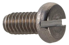 Value Collection - M2.5x0.45 Metric Coarse, 5mm Length Under Head Slotted Drive Machine Screw - Fillister Head, Grade 18-8 & A2 Stainless Steel, Uncoated, Without Washer - Benchmark Tooling