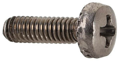 Value Collection - M2.5x0.45 Metric Coarse, 6mm Length Under Head Slotted Drive Machine Screw - Fillister Head, Grade 18-8 & A2 Stainless Steel, Uncoated, Without Washer - Benchmark Tooling