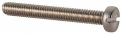 Value Collection - M2.5x0.45 Metric Coarse, 20mm Length Under Head Slotted Drive Machine Screw - Fillister Head, Grade 18-8 & A2 Stainless Steel, Uncoated, Without Washer - Benchmark Tooling