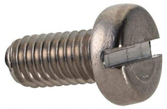 Value Collection - M3x0.50 Metric Coarse, 6mm Length Under Head Slotted Drive Machine Screw - Fillister Head, Grade 18-8 & A2 Stainless Steel, Uncoated, Without Washer - Benchmark Tooling