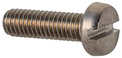 Value Collection - M3x0.50 Metric Coarse, 10mm Length Under Head Slotted Drive Machine Screw - Fillister Head, Grade 18-8 & A2 Stainless Steel, Uncoated, Without Washer - Benchmark Tooling