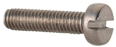 Value Collection - M3x0.50 Metric Coarse, 12mm Length Under Head Slotted Drive Machine Screw - Fillister Head, Grade 18-8 & A2 Stainless Steel, Uncoated, Without Washer - Benchmark Tooling