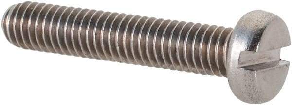 Value Collection - M3x0.50 Metric Coarse, 16mm Length Under Head Slotted Drive Machine Screw - Fillister Head, Grade 18-8 & A2 Stainless Steel, Uncoated, Without Washer - Benchmark Tooling