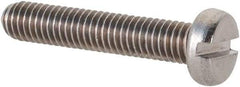 Value Collection - M3x0.50 Metric Coarse, 16mm Length Under Head Slotted Drive Machine Screw - Fillister Head, Grade 18-8 & A2 Stainless Steel, Uncoated, Without Washer - Benchmark Tooling