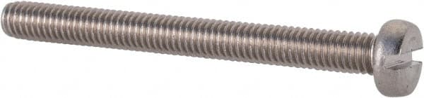 Value Collection - M3x0.50 Metric Coarse, 30mm Length Under Head Slotted Drive Machine Screw - Fillister Head, Grade 18-8 & A2 Stainless Steel, Uncoated, Without Washer - Benchmark Tooling
