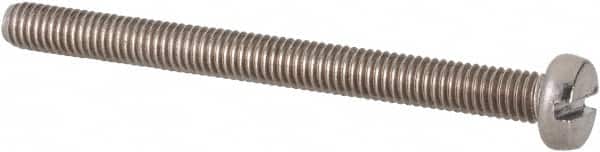Value Collection - M3x0.50 Metric Coarse, 35mm Length Under Head Slotted Drive Machine Screw - Fillister Head, Grade 18-8 & A2 Stainless Steel, Uncoated, Without Washer - Benchmark Tooling