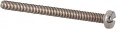 Value Collection - M3x0.50 Metric Coarse, 35mm Length Under Head Slotted Drive Machine Screw - Fillister Head, Grade 18-8 & A2 Stainless Steel, Uncoated, Without Washer - Benchmark Tooling