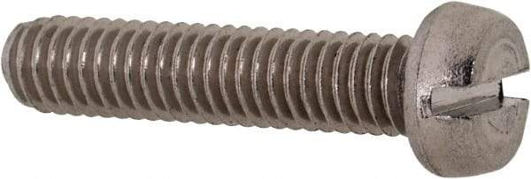 Value Collection - M3.5x0.60 Metric Coarse, 16mm Length Under Head Slotted Drive Machine Screw - Fillister Head, Grade 18-8 & A2 Stainless Steel, Uncoated, Without Washer - Benchmark Tooling