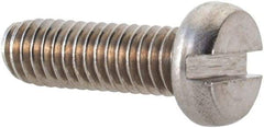 Value Collection - M4x0.70 Metric Coarse, 12mm Length Under Head Slotted Drive Machine Screw - Fillister Head, Grade 18-8 & A2 Stainless Steel, Uncoated, Without Washer - Benchmark Tooling