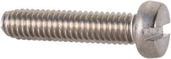 Value Collection - M4x0.70 Metric Coarse, 18mm Length Under Head Slotted Drive Machine Screw - Fillister Head, Grade 18-8 & A2 Stainless Steel, Uncoated, Without Washer - Benchmark Tooling