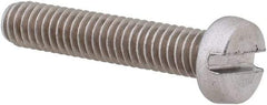 Value Collection - M4x0.70 Metric Coarse, 20mm Length Under Head Slotted Drive Machine Screw - Fillister Head, Grade 18-8 & A2 Stainless Steel, Uncoated, Without Washer - Benchmark Tooling