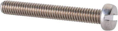 Value Collection - M4x0.70 Metric Coarse, 30mm Length Under Head Slotted Drive Machine Screw - Fillister Head, Grade 18-8 & A2 Stainless Steel, Uncoated, Without Washer - Benchmark Tooling