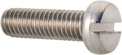 Value Collection - M5x0.80 Metric Coarse, 16mm Length Under Head Slotted Drive Machine Screw - Fillister Head, Grade 18-8 & A2 Stainless Steel, Uncoated, Without Washer - Benchmark Tooling