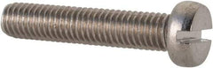 Value Collection - M5x0.80 Metric Coarse, 25mm Length Under Head Slotted Drive Machine Screw - Fillister Head, Grade 18-8 & A2 Stainless Steel, Uncoated, Without Washer - Benchmark Tooling