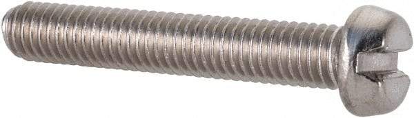 Value Collection - M5x0.80 Metric Coarse, 30mm Length Under Head Slotted Drive Machine Screw - Fillister Head, Grade 18-8 & A2 Stainless Steel, Uncoated, Without Washer - Benchmark Tooling