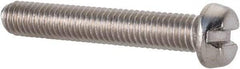Value Collection - M5x0.80 Metric Coarse, 30mm Length Under Head Slotted Drive Machine Screw - Fillister Head, Grade 18-8 & A2 Stainless Steel, Uncoated, Without Washer - Benchmark Tooling