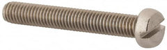 Value Collection - M5x0.80 Metric Coarse, 35mm Length Under Head Slotted Drive Machine Screw - Fillister Head, Grade 18-8 & A2 Stainless Steel, Uncoated, Without Washer - Benchmark Tooling