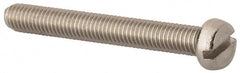 Value Collection - M5x0.80 Metric Coarse, 40mm Length Under Head Slotted Drive Machine Screw - Fillister Head, Grade 18-8 & A2 Stainless Steel, Uncoated, Without Washer - Benchmark Tooling