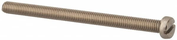 Value Collection - M5x0.80 Metric Coarse, 70mm Length Under Head Slotted Drive Machine Screw - Fillister Head, Grade 18-8 & A2 Stainless Steel, Uncoated, Without Washer - Benchmark Tooling