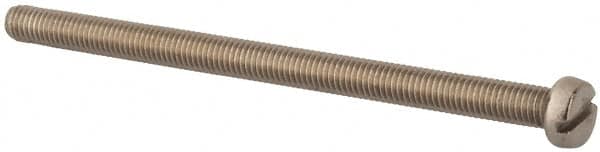 Value Collection - M5x0.80 Metric Coarse, 80mm Length Under Head Slotted Drive Machine Screw - Fillister Head, Grade 18-8 & A2 Stainless Steel, Uncoated, Without Washer - Benchmark Tooling