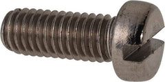 Value Collection - M6x1.00 Metric Coarse, 16mm Length Under Head Slotted Drive Machine Screw - Fillister Head, Grade 18-8 & A2 Stainless Steel, Uncoated, Without Washer - Benchmark Tooling