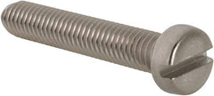 Value Collection - M6x1.00 Metric Coarse, 35mm Length Under Head Slotted Drive Machine Screw - Fillister Head, Grade 18-8 & A2 Stainless Steel, Uncoated, Without Washer - Benchmark Tooling