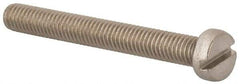 Value Collection - M6x1.00 Metric Coarse, 50mm Length Under Head Slotted Drive Machine Screw - Fillister Head, Grade 18-8 & A2 Stainless Steel, Uncoated, Without Washer - Benchmark Tooling