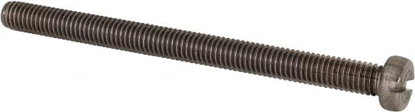 Value Collection - M6x1.00 Metric Coarse, 80mm Length Under Head Slotted Drive Machine Screw - Fillister Head, Grade 18-8 & A2 Stainless Steel, Uncoated, Without Washer - Benchmark Tooling