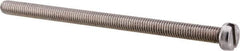 Value Collection - M6x1.00 Metric Coarse, 100mm Length Under Head Slotted Drive Machine Screw - Fillister Head, Grade 18-8 & A2 Stainless Steel, Uncoated, Without Washer - Benchmark Tooling