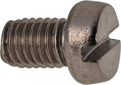 Value Collection - M8x1.25 Metric Coarse, 12mm Length Under Head Slotted Drive Machine Screw - Fillister Head, Grade 18-8 & A2 Stainless Steel, Uncoated, Without Washer - Benchmark Tooling