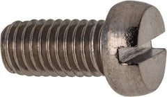 Value Collection - M8x1.25 Metric Coarse, 16mm Length Under Head Slotted Drive Machine Screw - Fillister Head, Grade 18-8 & A2 Stainless Steel, Uncoated, Without Washer - Benchmark Tooling