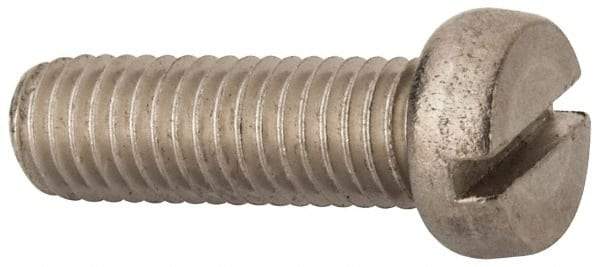 Value Collection - M8x1.25 Metric Coarse, 25mm Length Under Head Slotted Drive Machine Screw - Fillister Head, Grade 18-8 & A2 Stainless Steel, Uncoated, Without Washer - Benchmark Tooling