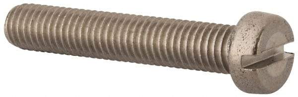 Value Collection - M8x1.25 Metric Coarse, 45mm Length Under Head Slotted Drive Machine Screw - Fillister Head, Grade 18-8 & A2 Stainless Steel, Uncoated, Without Washer - Benchmark Tooling