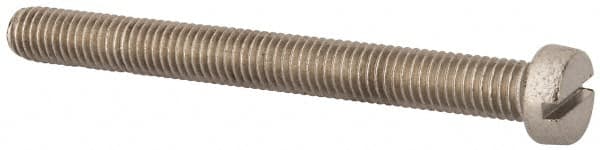 Value Collection - M8x1.25 Metric Coarse, 80mm Length Under Head Slotted Drive Machine Screw - Fillister Head, Grade 18-8 & A2 Stainless Steel, Uncoated, Without Washer - Benchmark Tooling